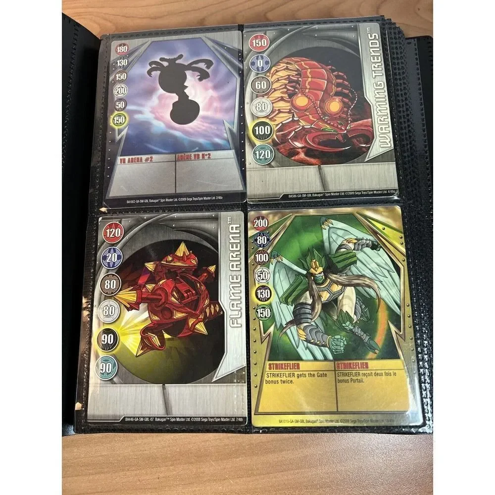 Collection Of Bakughan Trading Cards In Album